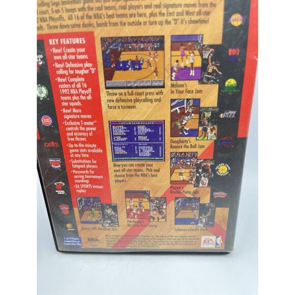 Bulls vs. Blazers and the NBA Playoffs (Sega Genesis, 1993) No Manual- Tested - Picture 4 of 8